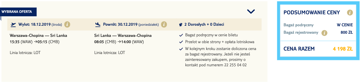 zarezerwuj loty na sri lanke