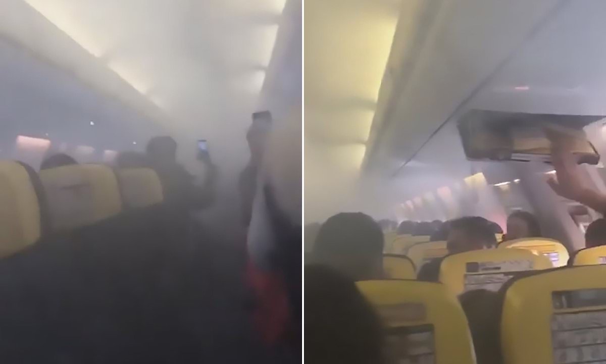 Tuż po starcie kabina samolotu Ryanaira wypełniła się dymem! Chwile grozy dla pasażerów!