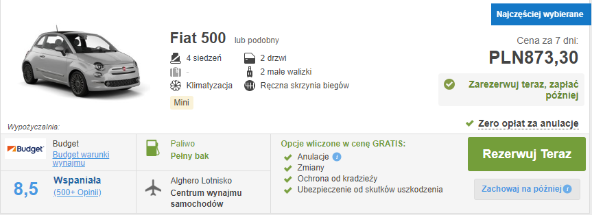 rezerwacja auta