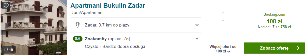 Noclegi w Chorwacji