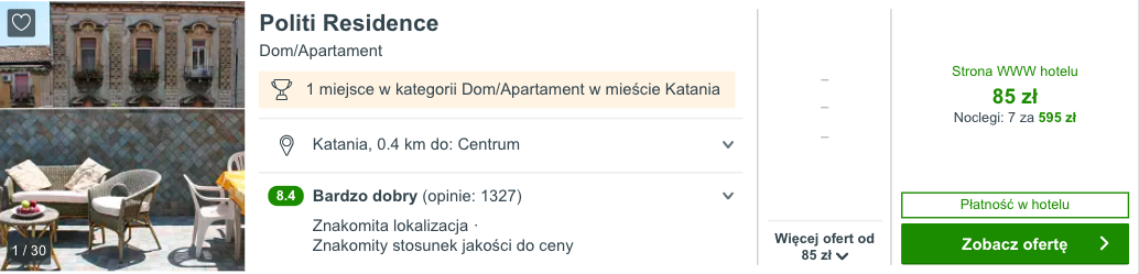 zarezerwuj hotel w katanii