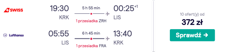 zarezerwuj loty do lizbony