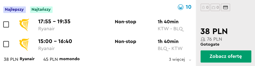 zarezerwuj loty do bolonii