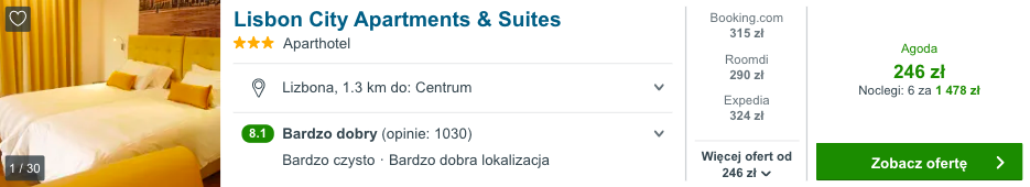 zarezerwuj hotel w lizbonie
