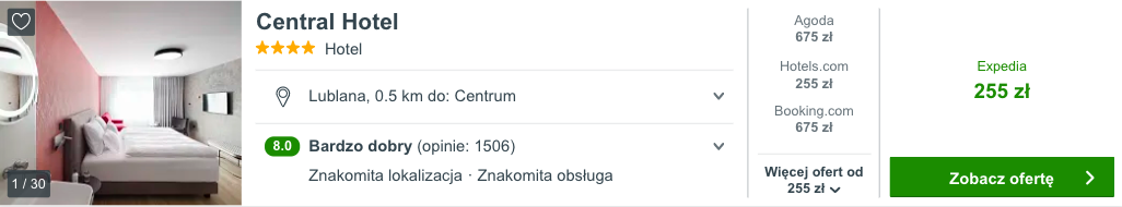 zarezerwuj hotel w lublanie