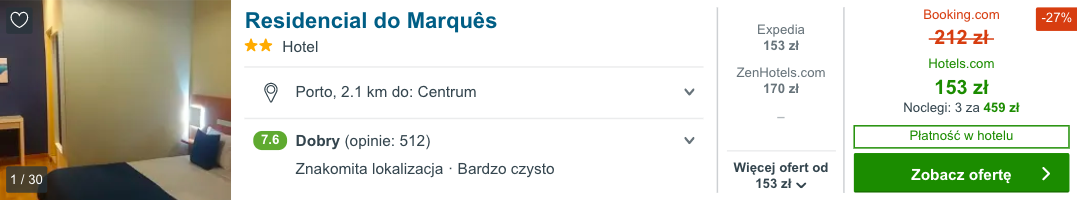 zarezerwuj hotel w porto