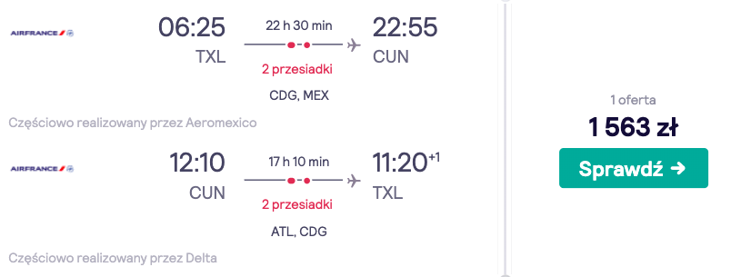 zarezerwuj loty do cancun