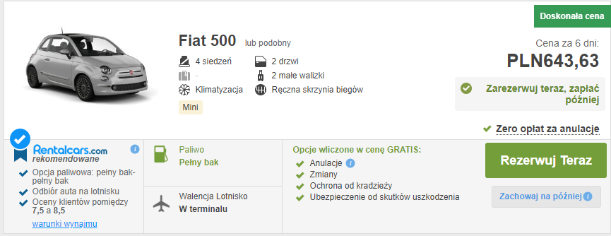 rezerwacja auta