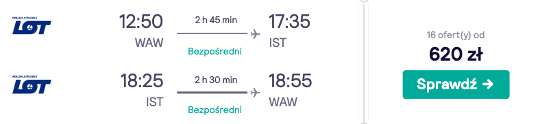 zarezerwuj loty do stambulu