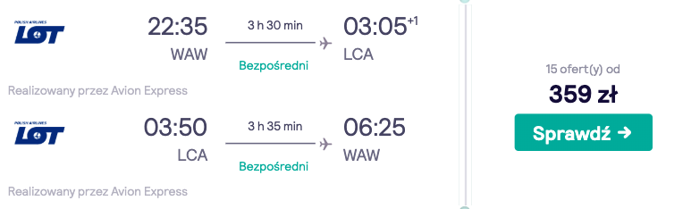 zarezerwuj loty do larnaki