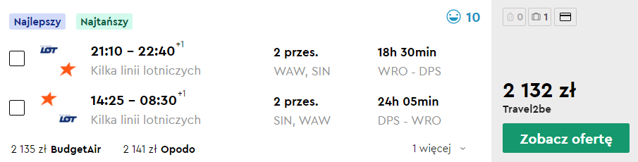 wrocław bali loty