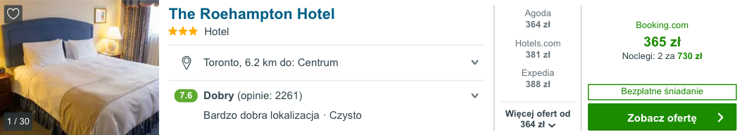 zarezerwuj hotel w toronto