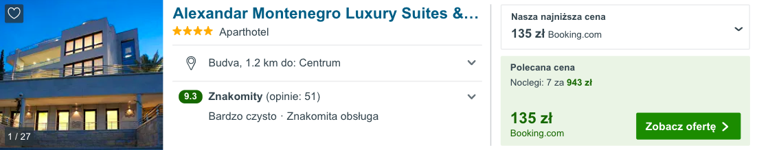 zarezerwuj hotel w budvie