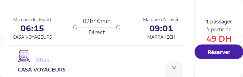 pociąg marrakesz