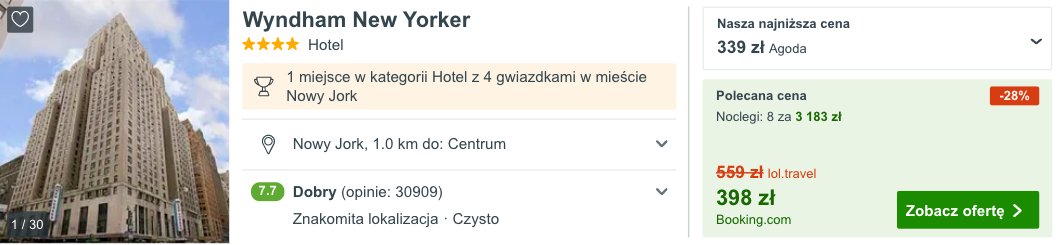 zarezerwuj hotel w nowym jorku