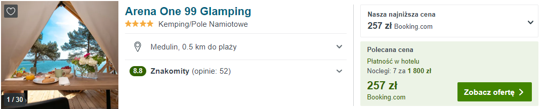 Glamping w Chorwacji