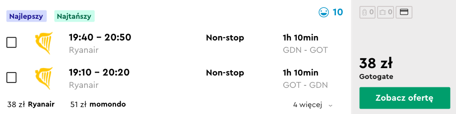 zarezerwuj loty do goteborga