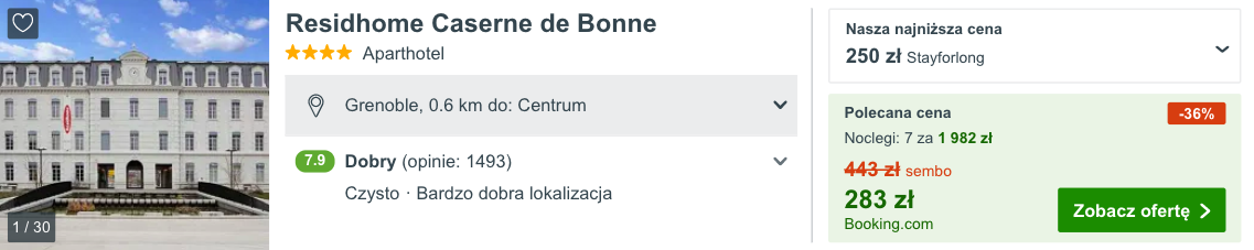 zarezerwuj hotel w grenoble
