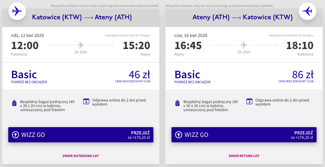 zarezerwuj loty do aten