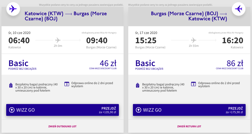 zarezerwuj loty do burgas