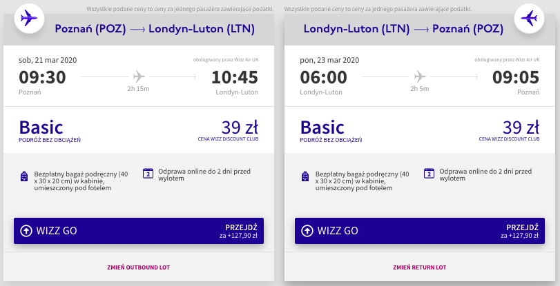 zarezerwuj loty do londynu