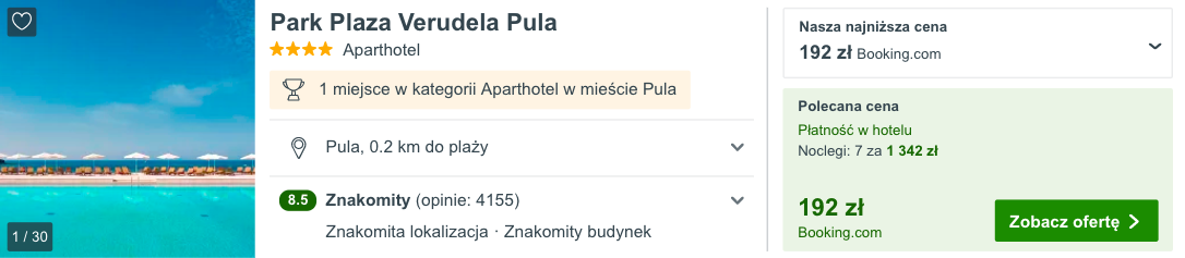 zarezerwuj hotel w puli