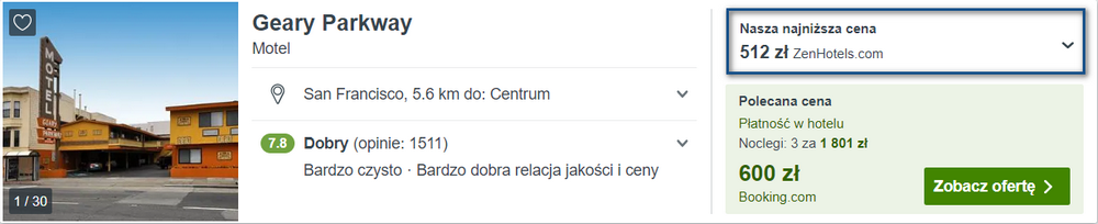 spanie SFO