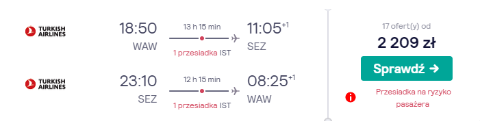 Loty na Seszele