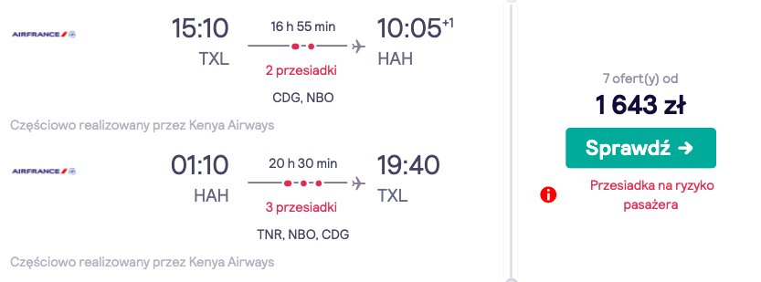 zarezerwuj loty do moroni