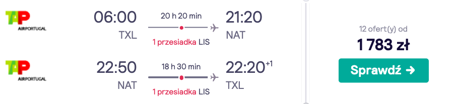 zarezerwuj loty do natal