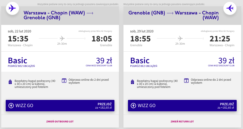 zarezerwuj loty do grenoble