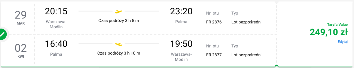 zarezerwuj loty na majorke