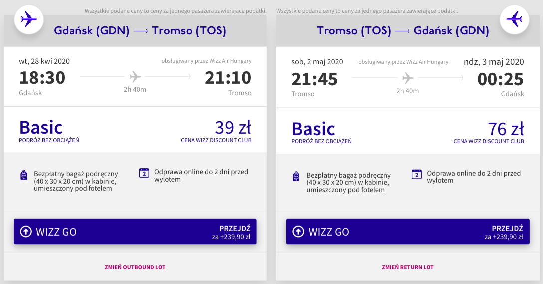 zarezerwuj loty do tromso