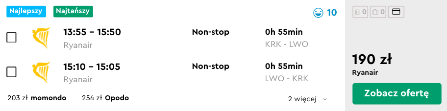zarezerwuj loty do lwowa