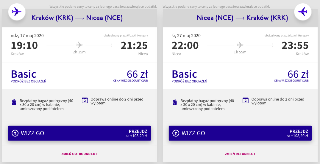 zarezerwuj loty do nicei