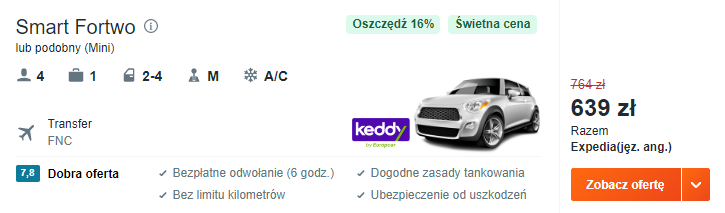 Samochód na Maderze
