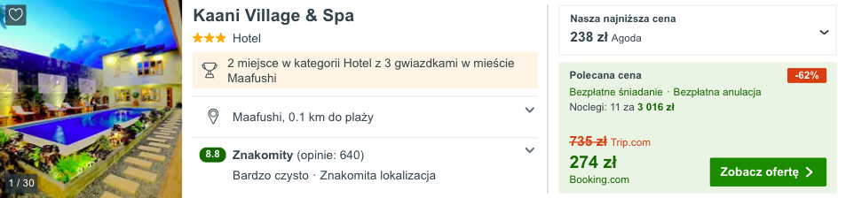 zarezerwuj hotel na malediwach