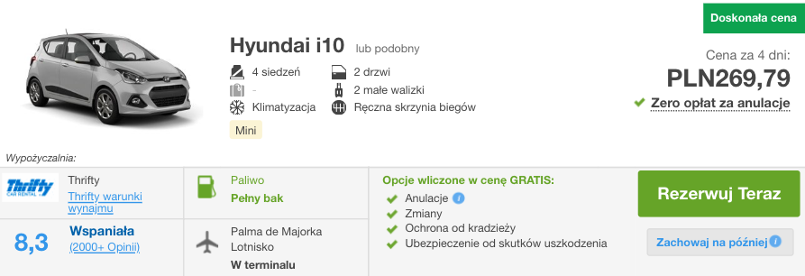 zarezerwuj auto na majorce