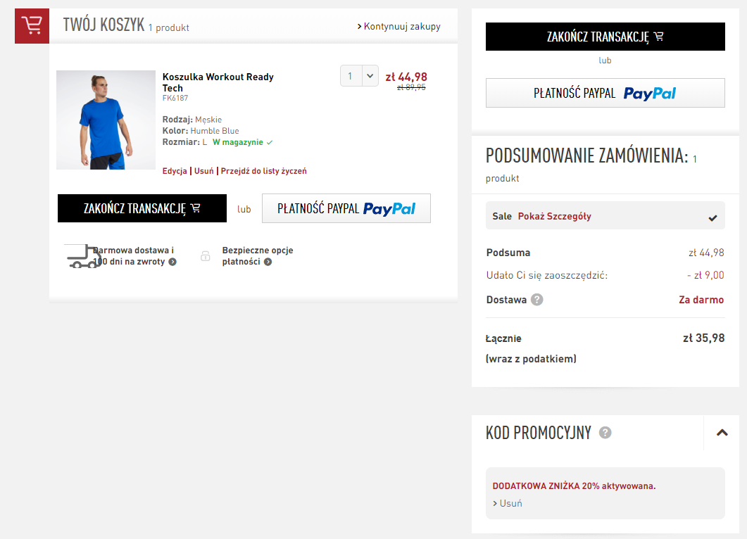 Zamówienie koszulki