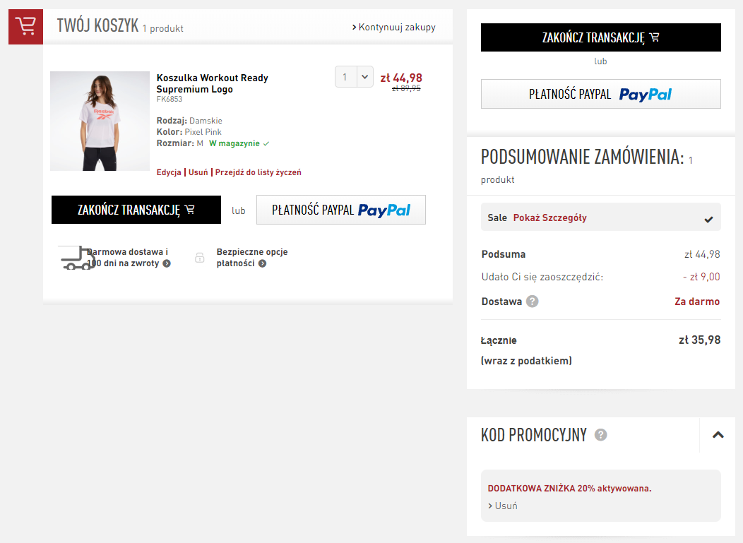 Zamówienie koszulki