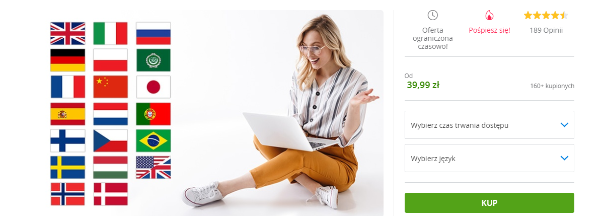 #zostanwdomu i postaw na samorozwój: 6-miesięczny kurs języka obcego od 39,99 PLN