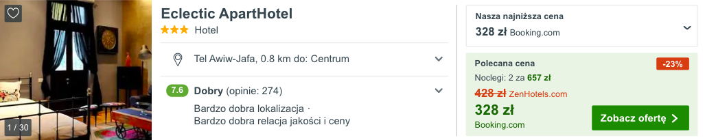 zarezerwuj hotel w tel awiwie