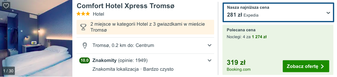 zarezerwuj hotel w tromso