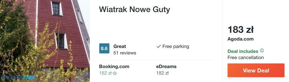 zarezerwuj hotel w wiatraku