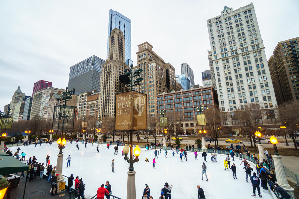 Lodowisko w Chicago