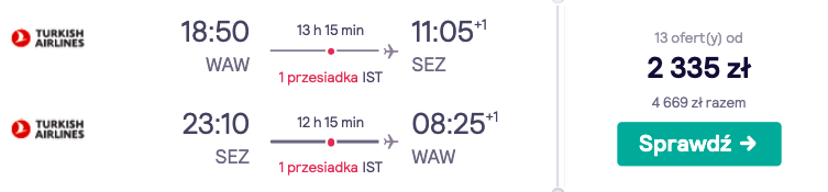 zarezerwuj loty na seszelach