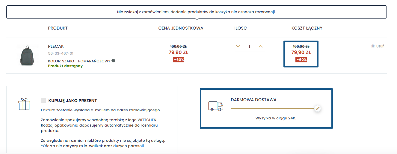 Zamówienie Wittchen