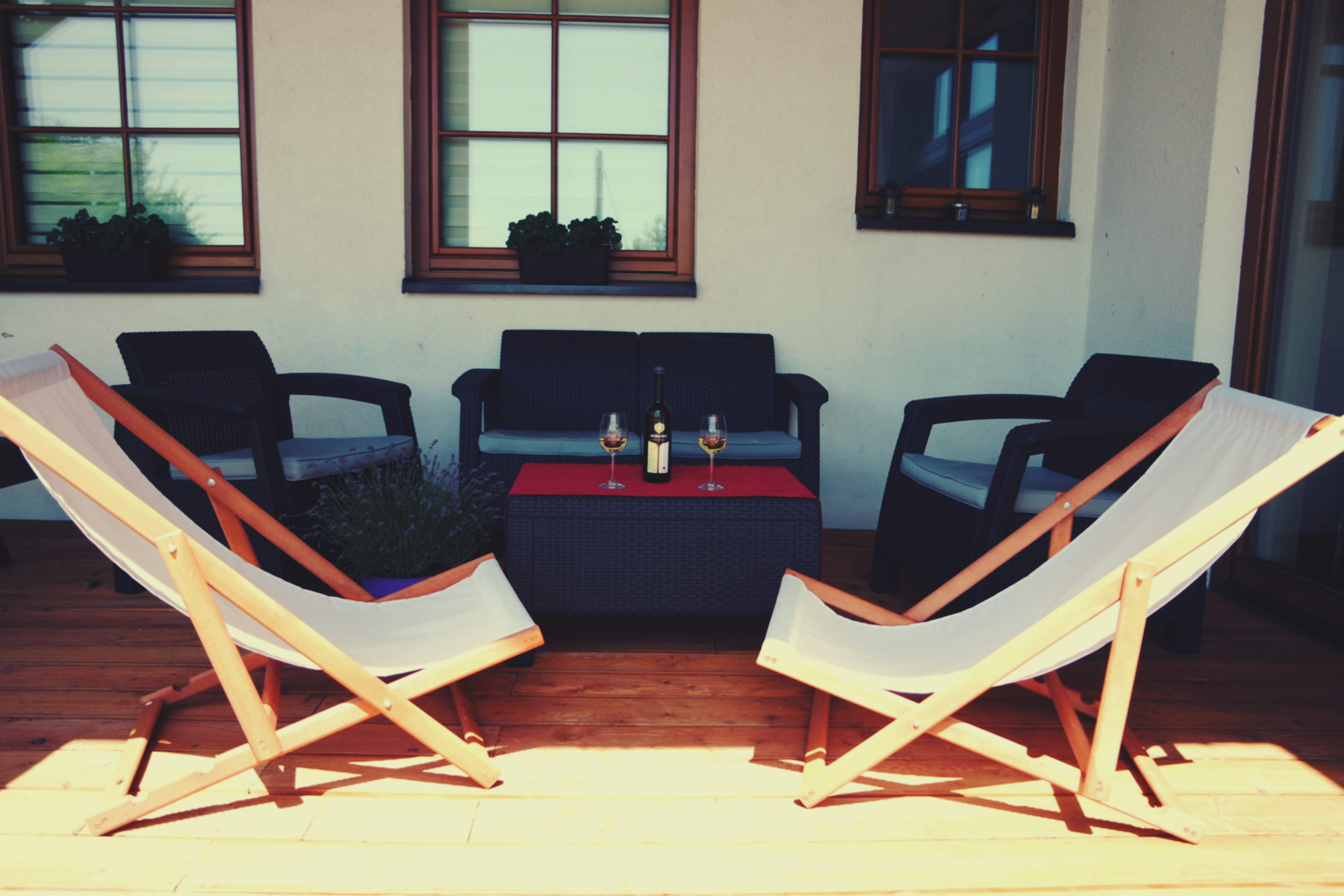 Leżaki na Patio