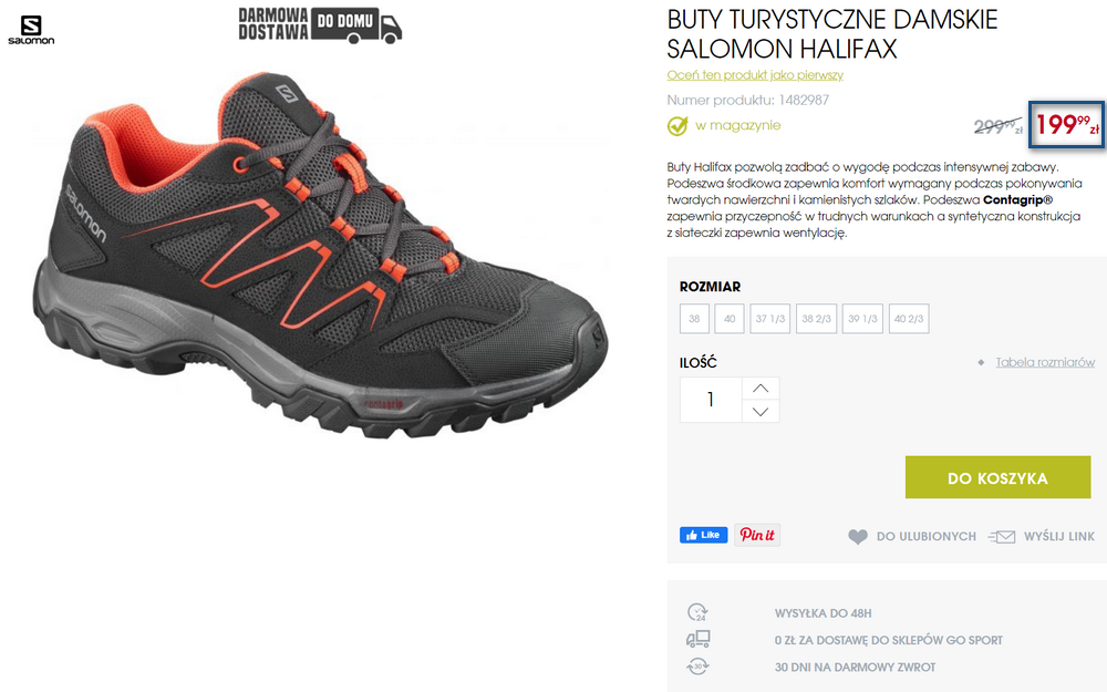 salomon buty tanio