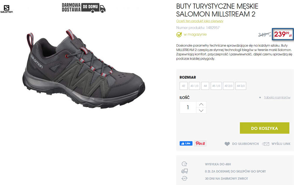 salomon buty tanio
